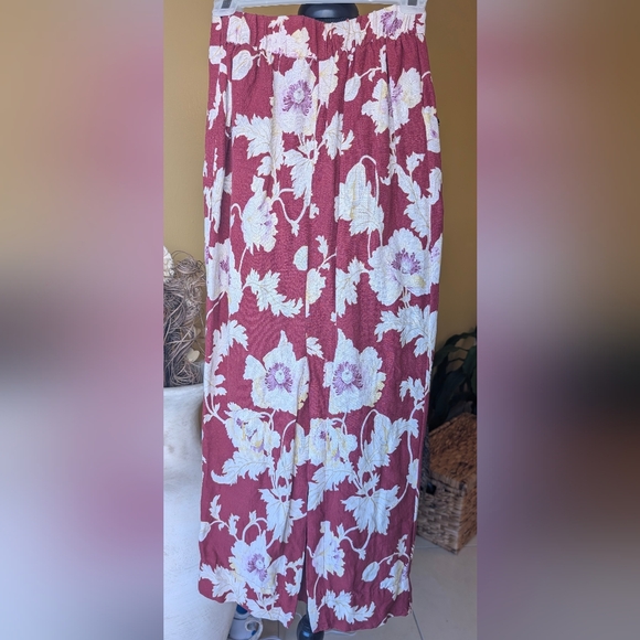 Posse Emma Floral Print High-Waisted Linen Midi Skirt XS - Picture 5 of 13